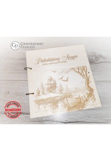 Medinė palinkėjimų knyga  "Krantas"